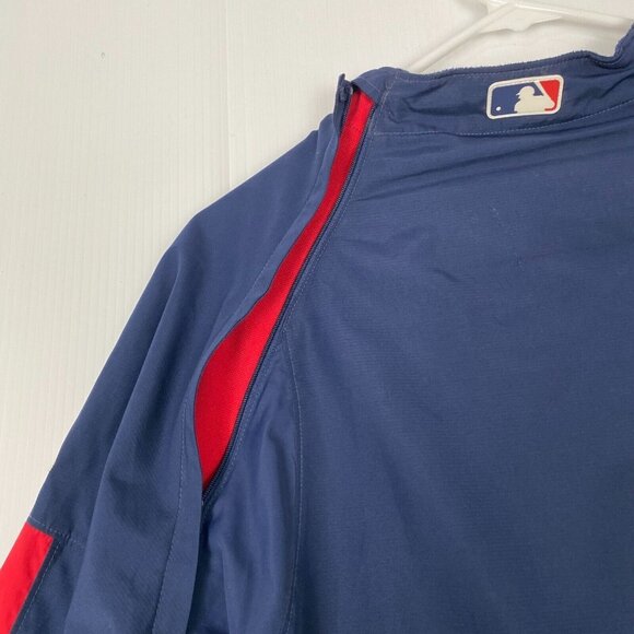 Boston Red Sox Jacket Mens Size L Blue Majestic Cool Base Windbreaker MLB - Picture 11 of 16